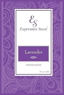 Expressive Scent – Home Fragrance Aromatic Sachets: Premium Long-Lasting Aroma, for Drawers Dressers Closets Car Kitchen, Lavender