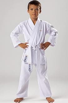 ADDICTION Kids Karate Training Uniform with White Belt – Traditional White Cotton Martial Arts Gi for Boys & Girls, Lightweight & Durable for Training & Competitions