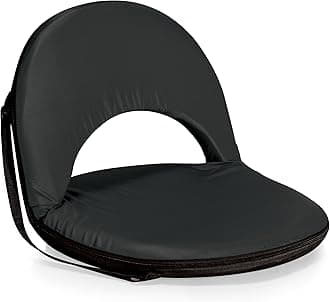 Oniva Portable Reclining Stadium Seat with Back Support, Folding Bleacher Chairs with Back and Cushion, Thick Padded Bench Seat and Armrest, Includes Six Backrest Positions