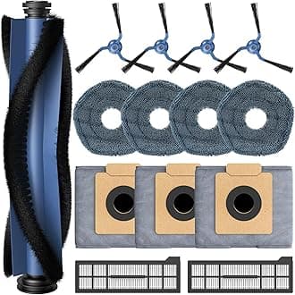 X10 Pro Omni Accessories for Eufy X10 Pro Omni Robot Vacuum Accessories Kit, 1 Main Brush+ 2 Hepa Filters+ 4 Mop Pads+ 3 Vacuum Bags+ 4 Side Brushs for Eufy X10 Pro Omni Accessories