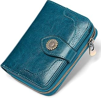 SENDEFN Leather Purses for Women, RFID Blocking Small Wallets for Women, Ladies Purse with Multiple Card Slots and Zipper Compartment