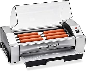 AiFerzz Hot Dog Roller - 6 Hot Dog Sausage Grill Cooker Machine for Commercial and Family Use
