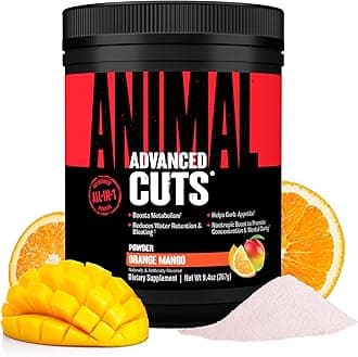 Animal Cuts Thermogenic Fat Burner Powder - Weight Loss for Women and Men for Metabolism, Energy, Focus, and Nootropic Brain Support with Ketones Appetite Suppressant - Orange Mango Flavor
