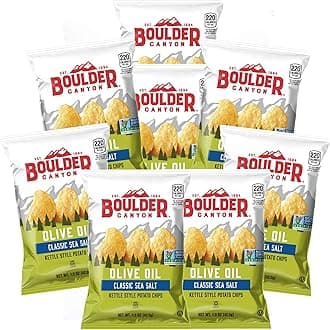 Boulder Canyon Olive Oil/Sea Salt Kettle Chip 1.75 oz., Pack of 8