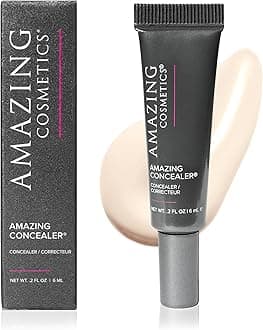 AmazingCosmetics Amazing Concealer, multipurpose full coverage concealer 0.2 oz, Ivory