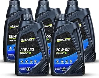 Signate 20W50 Street Race Bike Engine Oil 1L, High Performance Engine Oil for Motor Cycle, Maximum Gear Protection & Efficient Performance Bike Oil (Pack of 5)
