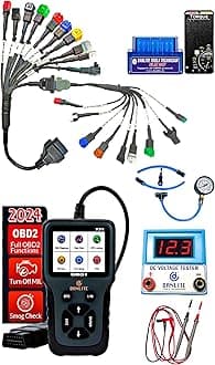 DANLITE TOOLS TECHNICIAN BS6-BS7 Bike Scanning Cable [21 COPLAR] with V311 OBD-II with Fast connectivity DC Voltage Tester Fule Pressure Gage Elm 327 Scanner Full Combo Kit…