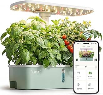 LetPot LPH-Air Hydroponics Growing System Kits, APP & WiFi Controlled Smart Indoor Garden with Adjustable 24W Grow Light Full Spectrum, 10 Pods Planter Indoor Gardening for Gifts, Kitchen, Vegetable