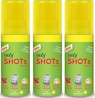 Nixy shots, liquid detergent, floor cleaner & utensils cleaner 3 in 1 multi-task cleaner - Queen size (Pack of 3)