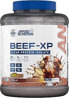 Beef XP - Clear Hydrolysed Protein Isolate, Fruit Juice Style, Dairy Free, Lactose Free, Zero Sugar, Low Fat (1.8 kg, Cola Millions)