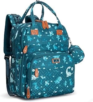 BabbleRoo Diaper Bag Backpack, Baby Nappy Changing Bags Multifunction Waterproof Travel Back Pack