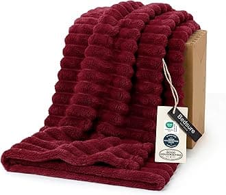 GentleSoft Red Twin Blanket for Bed - Cozy Soft Blankets for Women, Cute Large Throws for Girls, 66x90 Inches