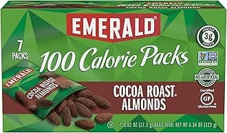 Emerald Nuts Cocoa Roast Almonds, 100 Calorie Packs, 7 Count (Pack of 12)