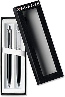 Sentinel, Black Resin Barrel, Chrome Cap, Nickel Plate Trim, Ballpoint & 0.7mm Pencil Set (E93211151)