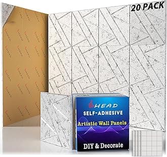 【20 Pack】 Acoustic Panels Self-Adhesive (0.4" Thick | 0.8lb/ft³ Medium Density) - 12x12 Soundproof Foam Tiles for Home Office/Wall Sound Absorption, Noise Reduction Panels Studio Use - Gray