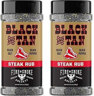 Fire & Smoke Society Black & Tan BBQ Steak Rub Beef Seasoning
