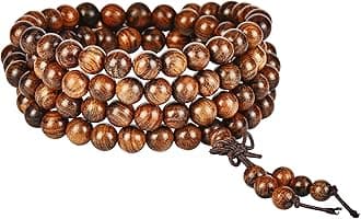 Mala Beads Bracelet 108 8mm Prayer Meditation Sandalwood Elastic
