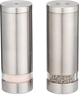 Grind Gourmet Savoy Stainless Steel Salt and Pepper Shaker