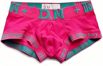 D.M Men's Underwear Trunks Briefs Cotton Fashion Low Rise Comfortable Underpants