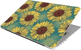 Laptop Skin Stickers HD Quality Sticker for Laptops Upto 15.6" Compatible with Apple/Dell/HP/Lenovo/Acer/Asus/Sony (Dustproof|Waterproof|Scratchproof|Reusable)-Sun Flower