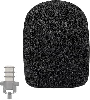 PodMic Pop Filter Foam Cover - Mic Windscreen Wind Cover Customized for Rode PodMic Podcasting Microphone to Blocks Out Plosives（2Pcs）