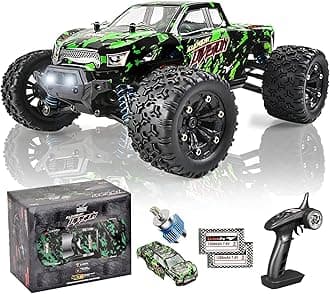 1:18 Scale All Terrain RC Cars, 40KM/H High Speed 4WD Remote Control Car with 2 Rechargeable Batteries, 4X4 Off Road Monster RC Truck, 2.4GHz Electric Vehicle Toys Gifts for Kids and Adults