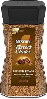 NESCAFÉ Taster's Choice Instant Coffee, Dark Roast Coffee, French Roast, 1 Jar (7 Oz)