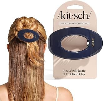 Large Flat Claw Clips for Women - Stylish Flat Hair Clips, Strong Hold for Thick & Fine Hair | Non-Slip for Secure, Comfortable All-Day Wear | Ideal Gifts for Women - Blue Orchid