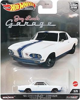 Hot Wheels Car Culture Circuit Legends Vehicles for 3 Kids Years Old & Up, 66 Chevrolet Corvair Yenko Stinger, Premium Collection of Car Culture 1:64 Scale Vehicles