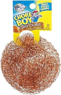 Chore Boy Ultimate Copper Scrubber Scouring Pad, Pure Copper (10-Pack)