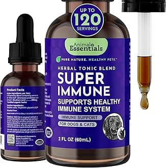 Super Immune - Dog & Cat Immune Support for Puppies with Olive Leaf Extract & Echinacea, Olive Root for Dogs, Supports Respiratory Health & Overall Wellness - 2 fl oz
