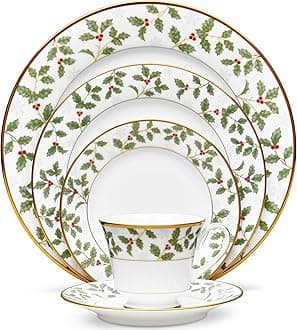 Noritake Holly & Berry Gold 5-Piece Place Setting by Noritake