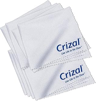 Lens Cleaning Cloth 8 Pack Wipes Micro Fiber Cleaning Cloth in Own Carry Case. for Crizal Anti Reflective Lenses|#1 Best Microfiber Cloth for Cleaning Crizal and All Anti Reflective Lenses|
