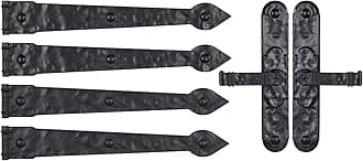 Household Essentials Black Hinge IT Premium Carriage House Lever Handle & Hinge 6 Piece Garage Door Magnet