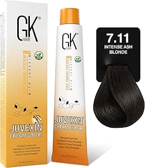 – Color Cream Intense Ash - 7.11 Ash Blonde – 100% Grey Coverage Semi, Demi or Permanent Results 8–10 Vol Semi 20-30-40 Vol Permanent – Salon Quality Hair Dye – For Women & Men 100ml