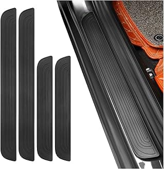 4PCS Car Door Sill Protector,Anti-Scratch & Waterproof Car Door Sills Scratch Protection,Universal Car Exterior Accessories Automotive Door Entry Guard for Car,Truck,SUV (Black, Width 2.36")