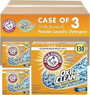 Arm & Hammer 33200-00108 Powder Laundry Detergent, OxiClean, Fresh Scent, 9.92 lb. (Pack of 3)
