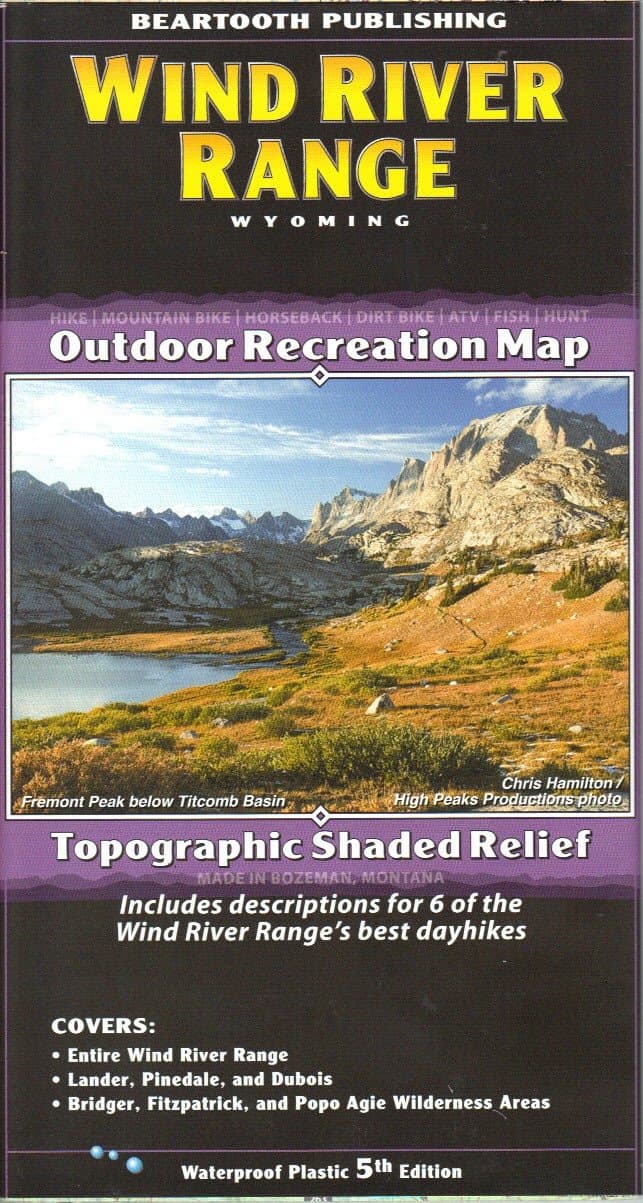 Beartooth PublishingWind River Range Trail Map