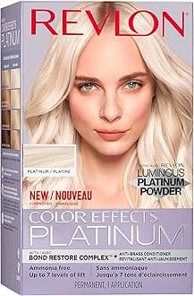 Revlon Color Effects Permanent Highlighting Kit, Ammonia & Paraben Free Hair Dye, 60 Platinum, 8 Oz (Pack of 1)