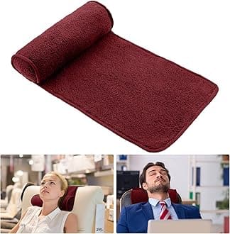Weysat Neck Pillow for Recliner Head Pillow Adjustable Plush Pillow Neck Roll Non Slip Fleece Couch Neck Head support Pillow for Travel Home Recliner Sofa Armchair (Burgundy)