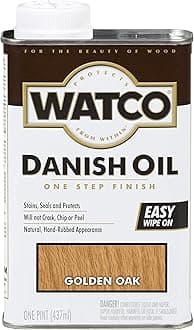 Watco 65151H Danish Oil Wood Finish, Pint, Golden Oak