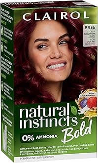 Natural Instincts Bold Permanent Hair Dye, BR36 Deep Burgundy Acai Hair Color, Pack of 1