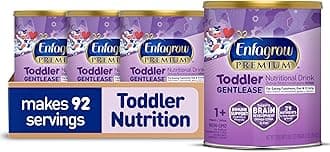 PREMIUM Gentlease Toddler Nutritional Drink, Made with Real Milk, Designed to Ease Fussiness, Gas & Crying, Nutrients for Growth & Immune Support, Powder Can, 29.1 Oz (Pack of 4)
