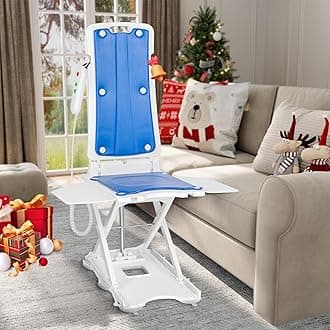 Electric Lift Chair, IP68 Waterproof Bath Lift Chair for Tub, Floor Chair Lift Assist Devices for Seniors & Disabled, FLYCITY Elderly Assistance Products, Raises Up to 20" | Support Up to 300 LBS