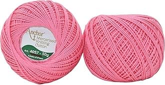 HUNNY- BUNCH® Premium Anchor Mercerised Knitting Crochet Cotton Thread Yarn Balls for Knitting, Weaving, Embroidery, DIY and Craft Making (Art. 4057) 50G - Pack of 1 (52)