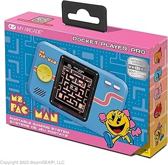 Ms. Pac-Man Pocket Player Pro: Retro Games, Portable Games, 2.75" Color Display
