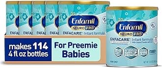 Enfamil NeuroPro EnfaCare High Cal Premature Baby Formula Milk-Based with Iron, Brain-Building DHA, Vitamins & Minerals for Immune Health, Powder Can, 13.6 Oz (6 Count)
