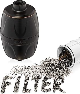 Shower Water Filter For Shower Head - Universal Home Showerhead Filters To Remove Chlorine + Hard Minerals - Purifier And Filtered Softener System Best With Charcoal - Oil-Rubbed Bronze