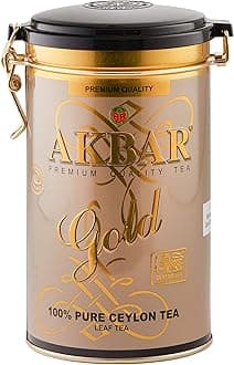 Premium Quality Gold 100% Pure Ceylon Leaf Tea from Sri Lanka in Metal Can Gift Pack (450 grams)