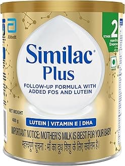 Infant Plus Stage 2 Follow-Up Formula Powder from 6 to 12 Months 400G Tin with Hmo, Supports Baby's Immunity and Brain Development